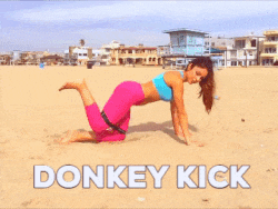 Exercice de fitness Donkey kicks